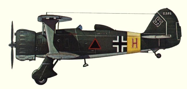 Vue d'un Hs 123A-1 (origine : Fighters 1939-1945 - Kenneth Munson)