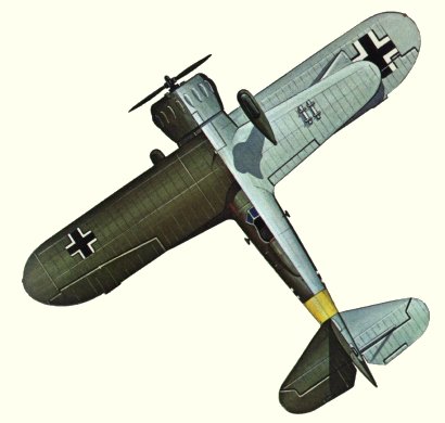 Plan d'un Hs 123A-1 (origine : Fighters 1939-1945 - Kenneth Munson)
