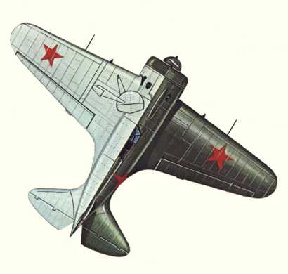 Plan d'un I-16 Type 24 (origine : Fighters 1939-1945 - Kenneth Munson)
