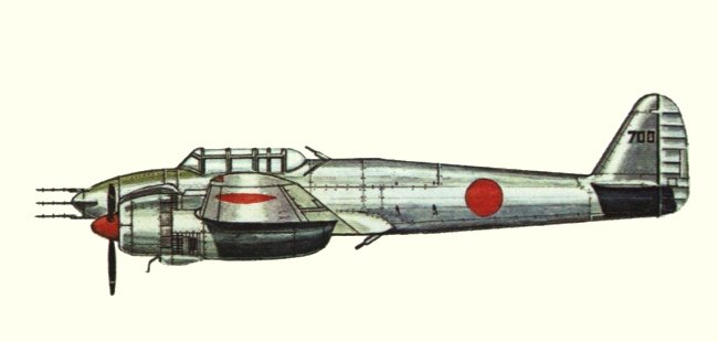 Vue d'un J1N1-S (origine : Fighters 1939-1945 - Kenneth Munson)