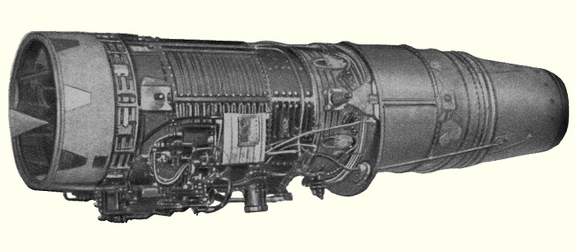 Vue d'un réacteur Allison J35-A-23 (photo : Science et Vie Aviation 1951)