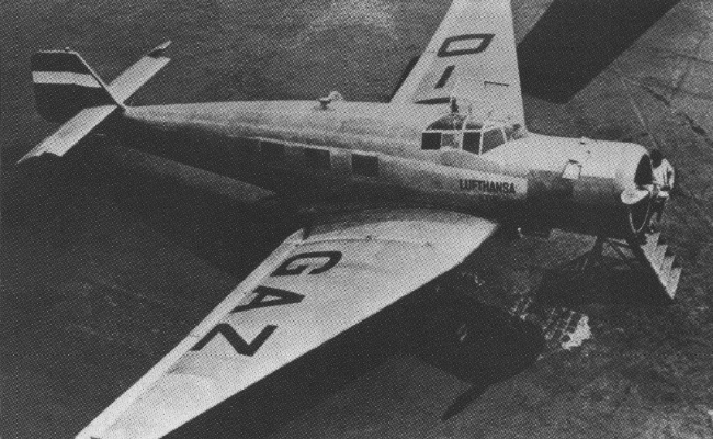 Vue d'un Ju 160 de la Deutsche Lufthansa (photo : Le Fana de l'Aviation numéro 411)