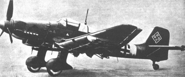Vue d'un Junkers Ju 87D (photo : Jane's fighting aircraft of World War II John W.R. Taylor)