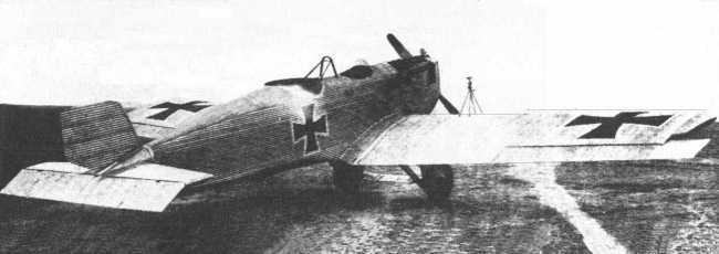 Vue du Junkers CL.I (photo : Jane's fighting aircraft of World War I John W.R. Taylor)