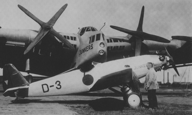 Vue d'un Junkers A 50 (photo : Typenkompass Junkers - Flugzeuge seit 1915 - EADS)