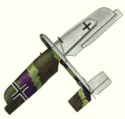 Plan d'un biplan Junkers J.I (origine : Bombers 1914-1919 - Kenneth Munson)