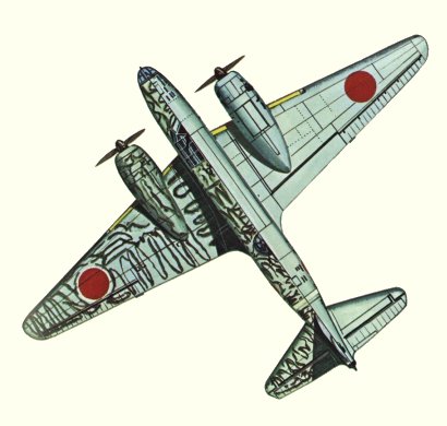 Plan d'un Ki-21-IIb (origine : Bombers 1939-1945 - Kenneth Munson)
