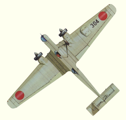 Plan d'un Ki-2 (origine : Bombers between the wars 1919-1939 - Kenneth Munson)