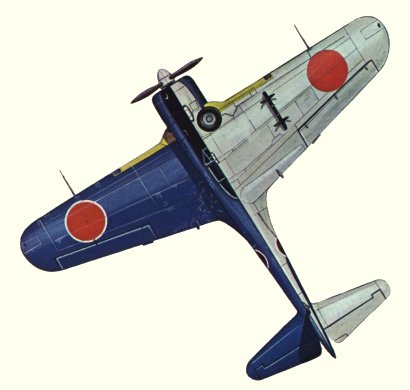 Plan d'un Ki-43-IIIa (origine : Fighters 1939-1945 - Kenneth Munson)