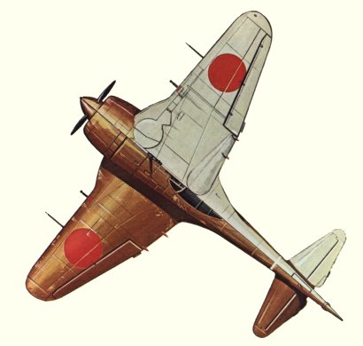 Plan d'un Ki-44 (origine : Fighters 1939-1945 - Kenneth Munson)