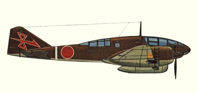 Vue d'un Ki-46-III (origine : Bombers 1939-1945 - Kenneth Munson)