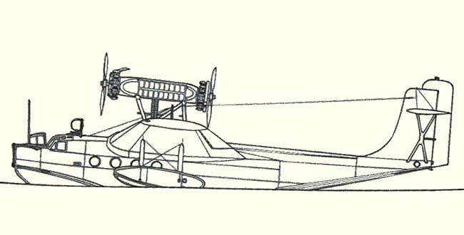 Plan d'un hydravion Lioré et Olivier H-242 (origine : Le Patrimoine de l'aviation française)