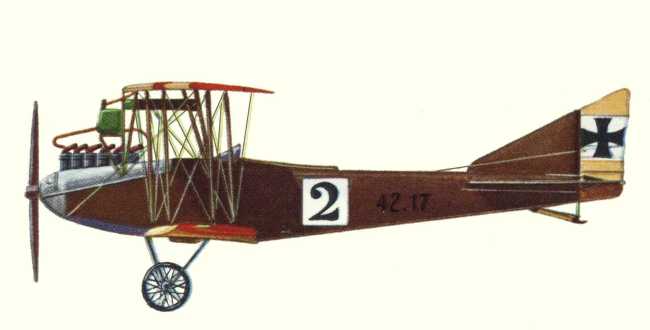 Vue d'un biplan de reconnaissanceLloyd C.II (origine : Bombers 1914-1919 - Kenneth Munson)