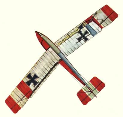 Plan d'un hydravion Lohner L (origine : Bombers 1914-1919 - Kenneth Munson)
