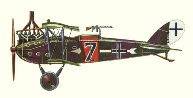 Vue d'un biplan de reconnaissance L.V.G. C.VI (origine : Bombers 1914-1919 - Kenneth Munson)