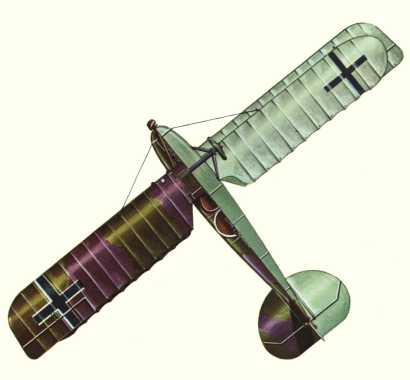 Plan d'un biplan de reconnaissance L.V.G. C.VI (origine : Bombers 1914-1919 - Kenneth Munson)