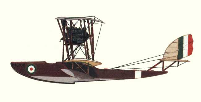 Vue d'un Macchi M.3 (origine : Flying Boats and Seaplanes since 1910 - Kenneth Munson)