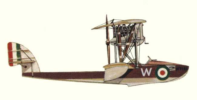 Vue d'un Macchi M.5 (origine : Flying Boats and Seaplanes since 1910 - Kenneth Munson)