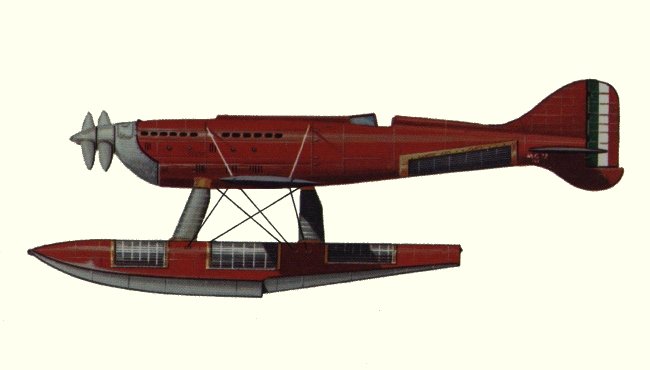 Vue du Macchi M.C.72 (origine : Flying Boats and Seaplanes since 1910 - Kenneth Munson)