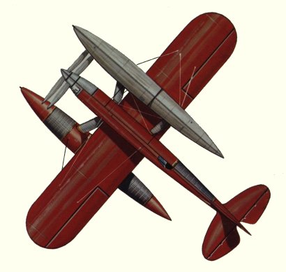 Plan du Macchi M.C.72 (origine : Flying Boats and Seaplanes since 1910 - Kenneth Munson)
