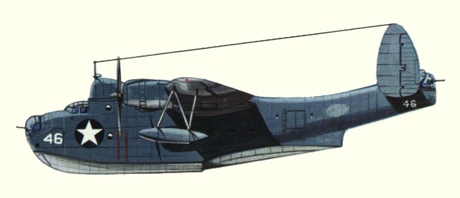 Vue d'un PBM-3D Mariner (origine : Flying Boats and Seaplanes since 1910 - Kenneth Munson)