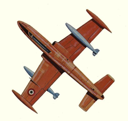 Plan d'un Aermacchi M.B.326 (origine : Fighters, encyclopaedia of world aircraft - Kenneth Munson)