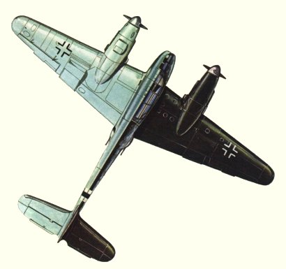Plan d'un Me 410A-1 (origine : Fighters 1939-1945 - Kenneth Munson)