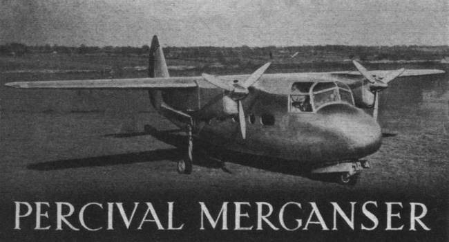 Vue d'un Merganser (photo : magazine Flight, mai 1947)