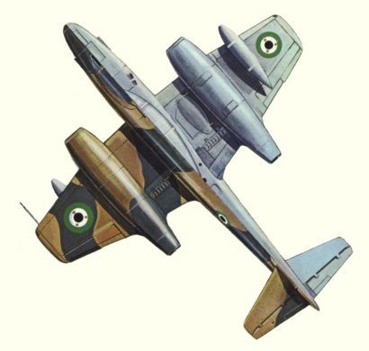 Plan d'un Meteor F. 8 (origine : Fighters, encyclopaedia of world aircraft - Kenneth Munson)