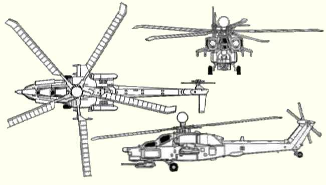Plans d'un Mi-28N