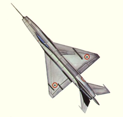Plan d'un MiG-21 Fishbed-C (origine : Fighters, encyclopaedia of world aircraft - Kenneth Munson)