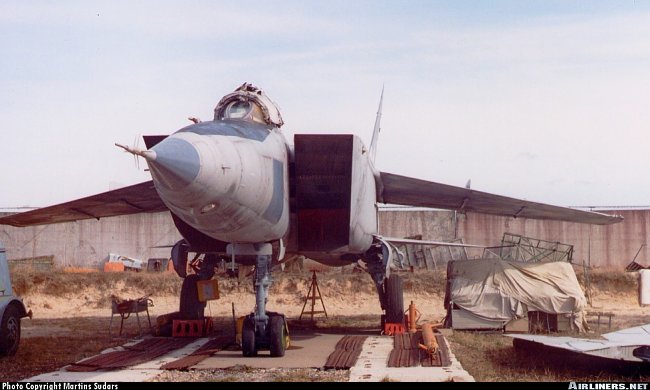 Vue d'un MiG-25RBS (photo : Martins Sudars)