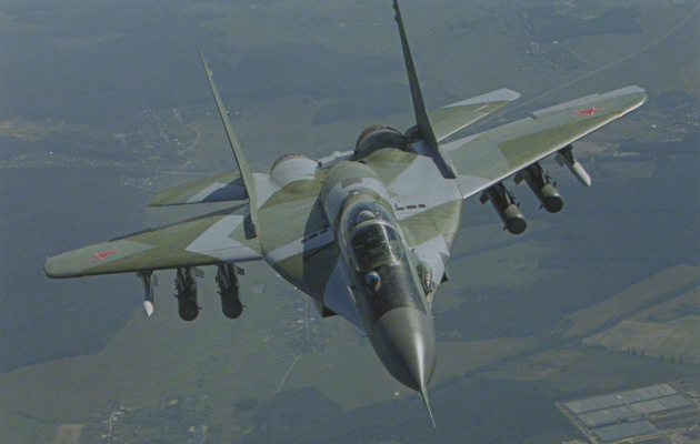 Vue d'un MiG-29SMT (origine : fiche commerciale Russian Aircraft Corporation)