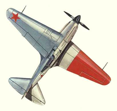 Plan d'un MiG-3 (origine : Fighters 1939-1945 - Kenneth Munson)