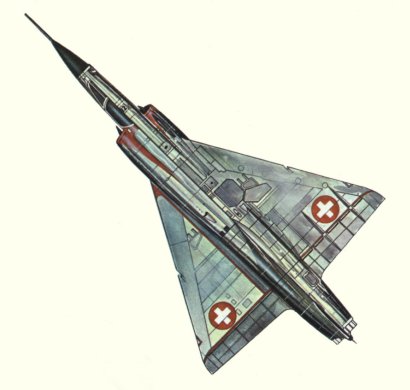 Plan d'un Mirage IIIS (origine : Fighters, encyclopaedia of world aircraft - Kenneth Munson)