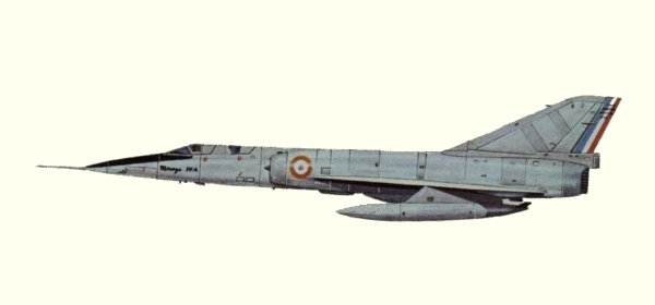 Vue d'un Mirage IV A (origine : Bombers, encyclopaedia of world aircraft - Kenneth Munson)