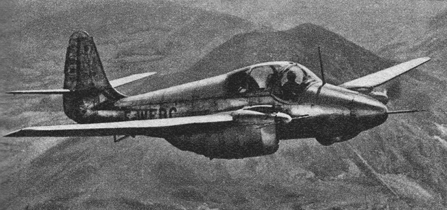 Vue d'un Morane-Saulnier 700 (photo : Science et Vie Aviation 1952)
