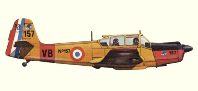 Vue d'un MS-733 Alcyon (origine : Fighters, encyclopaedia of world aircraft - Kenneth Munson)