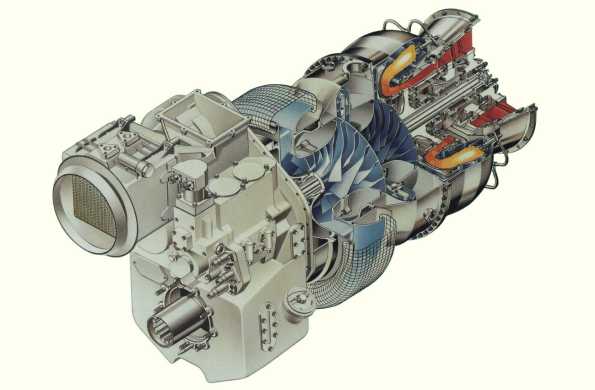 Vue d'un turbopropulseur MTR390 (document d'origine Rolls-Royce)