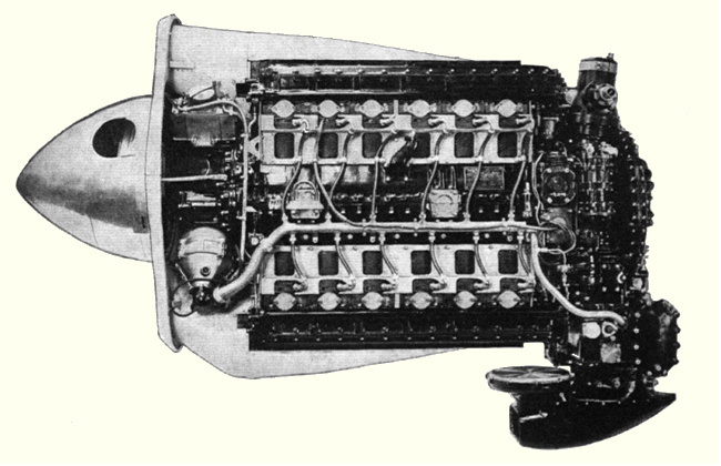 Vue d'un moteur Napier Dagger VIII (photo : magazine Flight, janvier 1939)