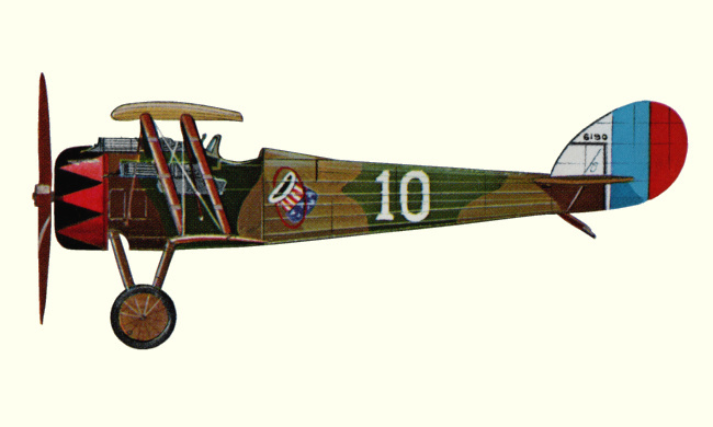 Vue d'un Nieuport 28C.1 (origine : Fighters 1914-1919 - Kenneth Munson)