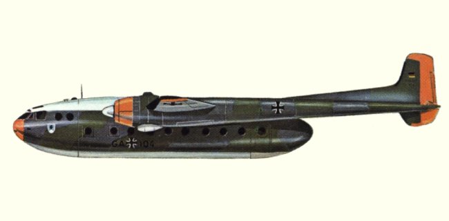 Vue d'un Noratlas de la Federal German Luftwaffe (origine : Bombers, encyclopaedia of world aircraft - Kenneth Munson)