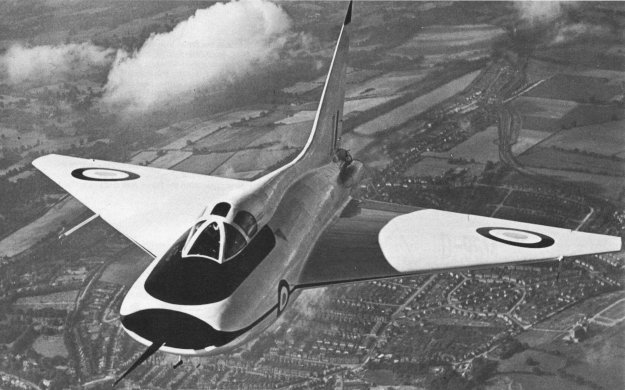 Vue d'un Boulton and Paul P.111 (photo : Jane's pocket book 12 Research and experimental aircraft - Michael J.H. Taylor)