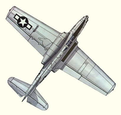Plan d'un P-59A (origine : Fighters 1939-1945 - Kenneth Munson)