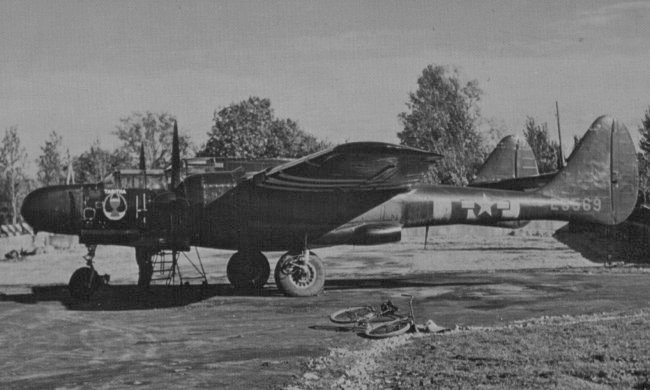 Vue d'un P-61A (carte postale : collection personnelle)