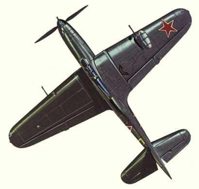 Plan d'un P-63A-6 soviétique (origine : Fighters 1939-1945 - Kenneth Munson)