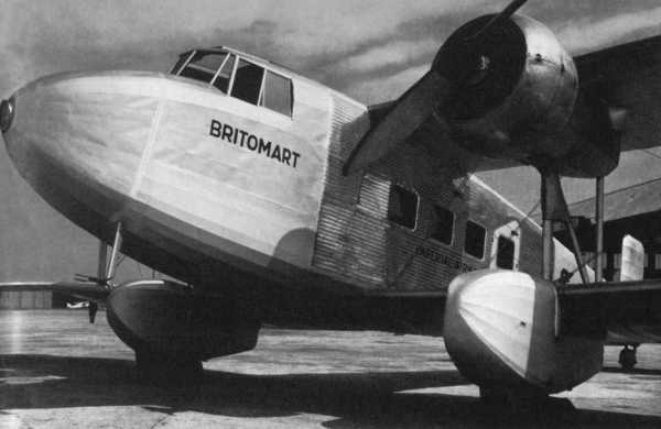 Vue du P.71A Britomart (photo : Pictorial History of BOAC and Imperial Airways Kenneth Munson - 25 Club)