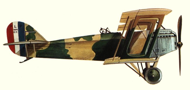 Vue d'un Packard-Lepère LUSAC-11 (origine : Les Avions des origines à la Première Guerre mondiale - Enzo Angelucci/Paolo Matricardi)