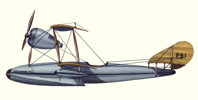Vue d'un Pemberton-Billing P.B.1 (origine : Flying Boats and Seaplanes since 1910 - Kenneth Munson)