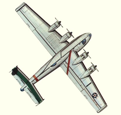 Plan d'un PB2Y-2 (origine : Flying Boats and Seaplanes since 1910 - Kenneth Munson)
